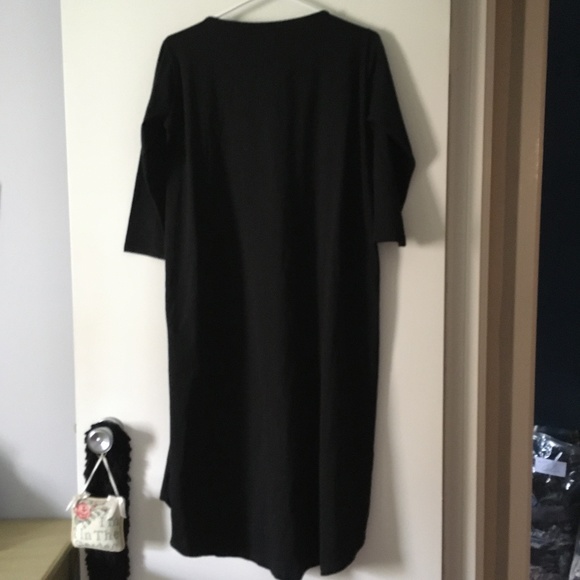MAMA B Black Cotton Midi Dress XS / S - Picture 4 of 4